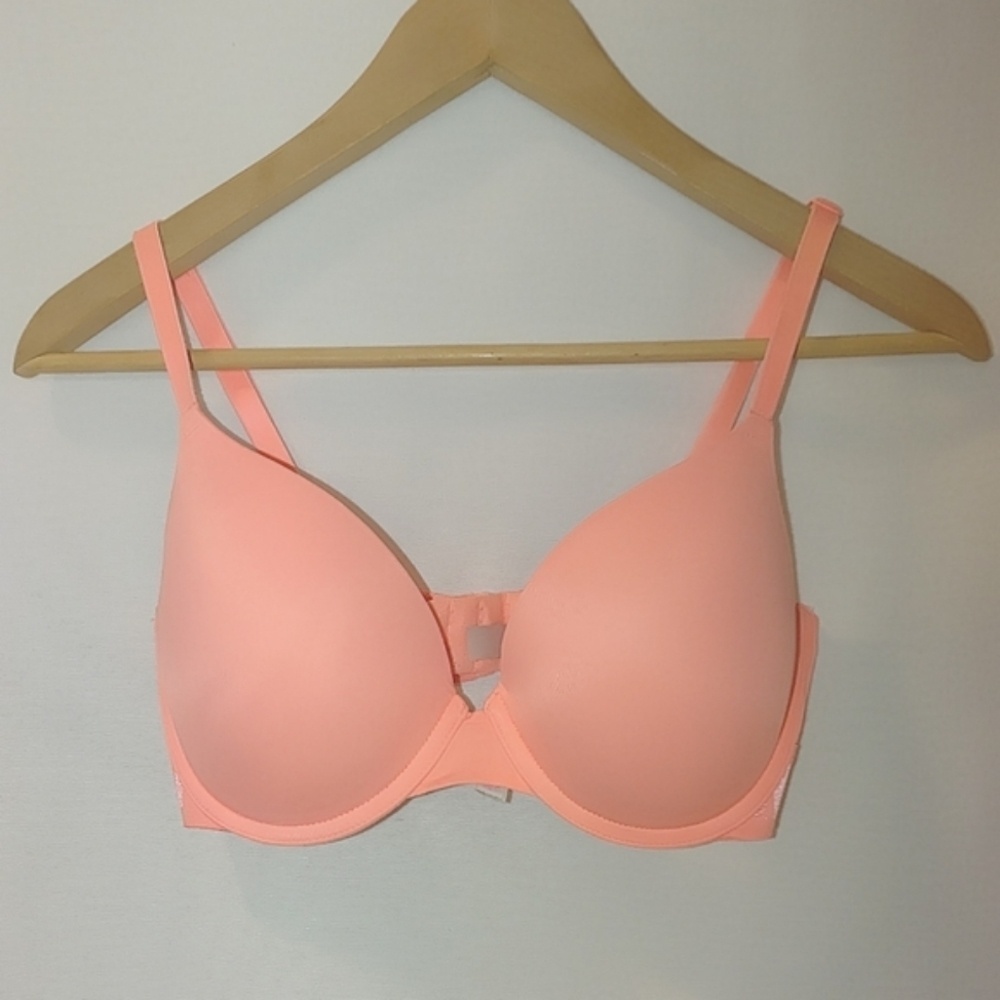 Pink Victoria's Secret‎ Wear Everyday Pushup None Bright Peach Orange 32DD